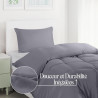 Utopia Bedding Housse de Couette 1 Personne 135x200 cm avec 1 Taie d'oreiller 50x75 cm (Gris) - Parure de lit 1 Personne 135 x 2