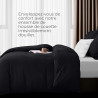 Utopia Bedding Housse de Couette 2 Personne 135x200 cm avec 2 Taie d'oreiller 80x80 cm (Noir) - Parure de lit 2 Personne 135 x 2