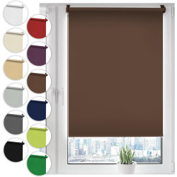 Sonello Store occultant Klemmfix sans percage50cm x 100cm Brun, Store Enrouleur Opaque pour fenêtres et Portes, Fixation avec ou
