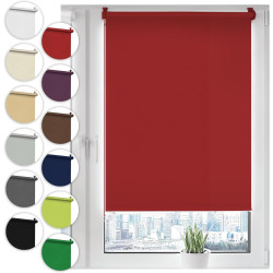 Sonello Store occultant Klemmfix sans percage50cm x 100cm Rouge, Store Enrouleur Opaque pour fenêtres et Portes, Fixation avec o