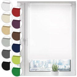 Sonello Store occultant Klemmfix sans percage 25cm x 130cm Blanc, Store Enrouleur Opaque pour fenêtres et Portes, Fixation avec 