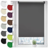 Sonello Store occultant Klemmfix sans percage 30cm x 130cm Gris, Store Enrouleur Opaque pour fenêtres et Portes, Fixation avec o