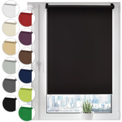 Sonello Store occultant Klemmfix sans percage 30cm x 130cm Noir, Store Enrouleur Opaque pour fenêtres et Portes, Fixation avec o