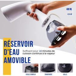 Rolipo Défroisseur Vapeur,1640W Fer à repasser portable haute puissance pour la maison, le bureau, le voyage, réservoir d'eau de