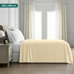 Utopia bedding - drap plat sans élastique - 225 x 255 cm - certifié oeko-tex - polyester brossé doux - microfibre - drap plat - 