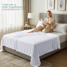 Utopia Bedding - Drap Plat 2 Personnes - 225x255 cm - Microfibre brossée Douce - Blanc