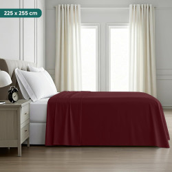 Utopia Bedding - Drap Plat sans élastique - 225 x 255 cm - Certifié Oeko-TEX - Polyester brossé Doux - Microfibre - Drap Plat - 