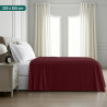 Utopia Bedding - Drap Plat sans élastique - 225 x 255 cm - Certifié Oeko-TEX - Polyester brossé Doux - Microfibre - Drap Plat - 