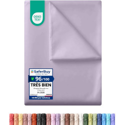 Utopia Bedding - Drap Plat sans élastique - 225 x 255 cm - Certifié Oeko-TEX - Polyester brossé Doux - Microfibre - Drap Plat - 