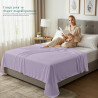 Utopia Bedding - Drap Plat sans élastique - 225 x 255 cm - Certifié Oeko-TEX - Polyester brossé Doux - Microfibre - Drap Plat - 