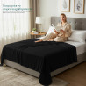 Utopia Bedding - Drap Plat sans élastique - 225 x 255 cm - Certifié Oeko-TEX - Polyester brossé Doux - Microfibre - Drap Plat - 