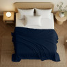 Utopia Bedding Drap Plat – 1 pièce (lit Simple, Bleu Marine) – Tissu en Microfibre brossée Douce – Résistant au rétrécissement e