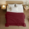 Utopia Bedding Drap Plat – 1 pièce (lit Simple, Bordeaux) – Tissu en Microfibre brossée Douce – Résistant au rétrécissement et à
