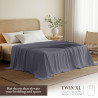 Utopia Bedding Drap Plat – Tissu en Microfibre brossée Douce – Drap de Dessus résistant au rétrécissement et à la décoloration, 