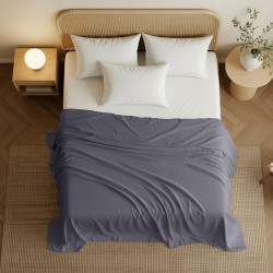 Utopia Bedding Drap Plat – Tissu en Microfibre brossée Douce – Drap de Dessus résistant au rétrécissement et à la décoloration, 