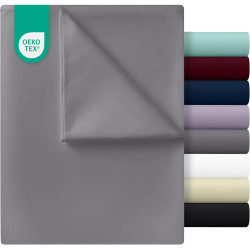 Utopia Bedding - Drap Plat sans élastique - 266 x 259 cm - Certifié Oeko-TEX - Polyester brossé Doux - Microfibre - Drap Plat - 