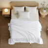 Utopia Bedding Drap plat – Tissu en microfibre brossée douce – Drap de dessus résistant au rétrécissement et à la décoloration, 