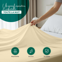 Utopia bedding - drap plat sans élastique - 266 x 259 cm - certifié oeko-tex - polyester brossé doux - microfibre - drap plat - 