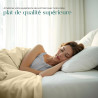 Utopia bedding - drap plat sans élastique - 266 x 259 cm - certifié oeko-tex - polyester brossé doux - microfibre - drap plat - 