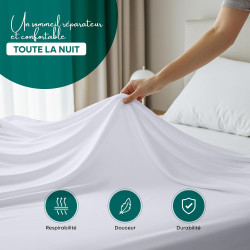 Utopia Bedding - Drap Plat sans élastique - 266 x 259 cm - Certifié Oeko-TEX - Polyester brossé Doux - Microfibre - Drap Plat - 