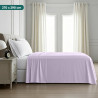 Utopia Bedding - Drap Plat sans élastique - 270 x 290 cm - Certifié Oeko-TEX - Polyester brossé Doux - Microfibre - Drap Plat - 