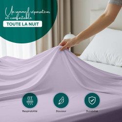 Utopia Bedding - Drap Plat sans élastique - 270 x 290 cm - Certifié Oeko-TEX - Polyester brossé Doux - Microfibre - Drap Plat - 