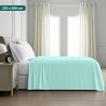 Utopia Bedding - Drap Plat sans élastique - 270 x 290 cm - Certifié Oeko-TEX - Polyester brossé Doux - Microfibre - Drap Plat - 