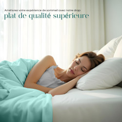 Utopia Bedding - Drap Plat sans élastique - 270 x 290 cm - Certifié Oeko-TEX - Polyester brossé Doux - Microfibre - Drap Plat - 