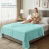 Utopia Bedding - Drap Plat sans élastique - 270 x 290 cm - Certifié Oeko-TEX - Polyester brossé Doux - Microfibre - Drap Plat - 
