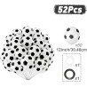 QIFU Ballons Et Football Imprimés,50 Ballon Noir Et Blanc Anniversaire Latex Pour Enfant Decoration Anniversaire Foot Coupe Du M