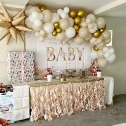 Ballons anniversaire beige, 50pcs ballons beige sable blanc or ballon communion anniversaire,bapteme fiançailles mariage boheme 