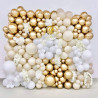 Ballons anniversaire beige, 50pcs ballons beige sable blanc or ballon communion anniversaire,bapteme fiançailles mariage boheme 
