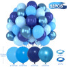 Ballons Anniversaire Bleus Marine, 52 Pièces Ballon Bleu Métallisé Chrome Macaron, Ballon Helium Bleu Marine, Décoration Bleue P