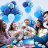Ballons Anniversaire Bleus Marine, 52 Pièces Ballon Bleu Métallisé Chrome Macaron, Ballon Helium Bleu Marine, Décoration Bleue P