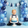 Qifu ballons anniversaire bleu-52 pièces 12 pouces ballon bleu marine macaron bleu pastel et ballon helium bleu métallisés ballo
