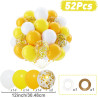 QIFU Ballons Jaune Dorés-50Pcs,Ballon Confettis Doré, Latex Ballon Helium Pour Decoration Anniversaire Mariage Baby Shower Gende