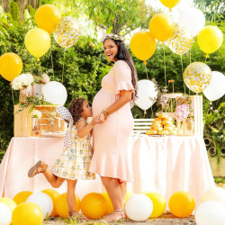 QIFU Ballons Jaune Dorés-50Pcs,Ballon Confettis Doré, Latex Ballon Helium Pour Decoration Anniversaire Mariage Baby Shower Gende