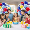 Ballon Chien Pat Rouge Jaune Et Bleu - 50 Pièces Bleu Rouge Jaune Ballons Avec Ballons Patte De Chien, Helium Confettis Ballon P