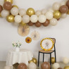 Ballons anniversaire marron, 62 ballon marron et beige ballon beige ballons nude dorés ballonhelium or avec rubans pour bapteme 