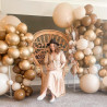 Ballons anniversaire marron, 62 ballon marron et beige ballon beige ballons nude dorés ballonhelium or avec rubans pour bapteme 