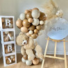 Ballons anniversaire marron, 62 ballon marron et beige ballon beige ballons nude dorés ballonhelium or avec rubans pour bapteme 