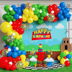 QIFU Ballons d'Anniversaire Colorés-50Pcs, Ballon Bleu Vert Rouge Jaune Latex Ballon Helium,Ballons Confettis Pour Deco Annivers
