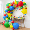 QIFU Ballons d'Anniversaire Colorés-50Pcs, Ballon Bleu Vert Rouge Jaune Latex Ballon Helium,Ballons Confettis Pour Deco Annivers