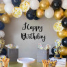 62 Pièces Ballons Noir Or Blanc Anniversaire, Helium Ballon Blanc Noir Et Doré Confettis Paillette Or pour Ballon Anniversaire M