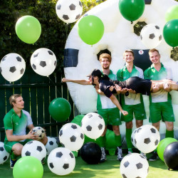 QIFU Ballons De Football 50 Pièces 12 Pouces Ballons Latex,Ballon Vert Noir, Ballon Anniversaire Football Enfant,Decoration Fete