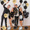 Ballons Anniversaire Noir Or Argent, 52 Pièces Ballon Noir Doré Argenté, Metallic Or Argent Helium Balloons pour Homme Décoratio