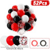 QIFU Ballon Rouge Noir Blanc-50Pcs Latex Hélium Ballon Confettis Pour Enfant Birthday Decoration,Decoration Anniversaire Casino 