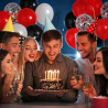 QIFU Ballon Rouge Noir Blanc-50Pcs Latex Hélium Ballon Confettis Pour Enfant Birthday Decoration,Decoration Anniversaire Casino 
