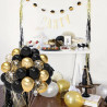 Ballons Noir Et Or Anniversaire, 52 Pièces 12 poucesBallon Baudruche Noir Doré, Ballon Helium Transparent Avec Confettis Or Pour