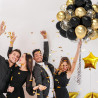 Ballons Noir Et Or Anniversaire, 52 Pièces 12 poucesBallon Baudruche Noir Doré, Ballon Helium Transparent Avec Confettis Or Pour
